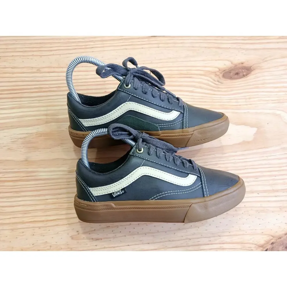 Vans Professional BMX Shoes Pro Leather Dark Green Black Gum Sole Men's Size 4.5